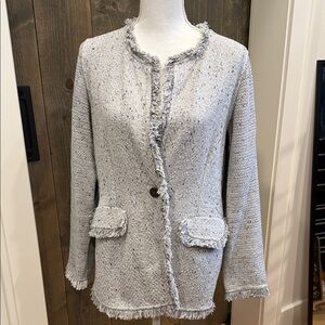 NIC+ZOE Gray Textured Blazer- Like New